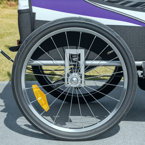 HOMCOM 2 Seat Baby Bike Trailer for 2 Kids - Red by HOMCOM