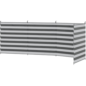 Outsunny Camping Windbreaks Beach Wind Shield Shelter - Grey and White by Outsunny