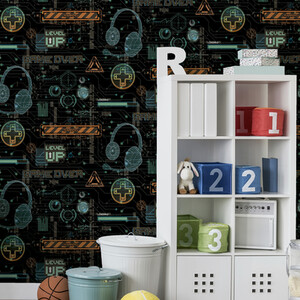 Gamer Multi Wallpaper - Black by Arthouse