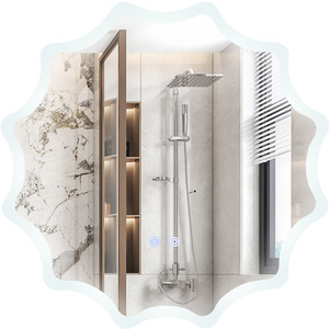 Bathroom Illuminated Vanity Mirror - Silver by Costway