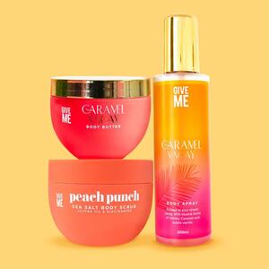Scrub Hydrate and Spritz Body Care Set - Caramel Vacay - Caramel Vacay by Give Me Cosmetics