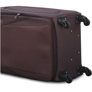Soft Sided 4 Pieces Expandable 4-Wheel Suitcase - Coffee by Syed Jee