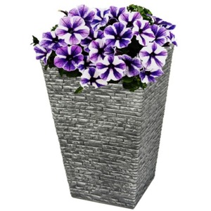 Tall Brick Effect Flared Planter - Grey / 4 by Shop4allsorts