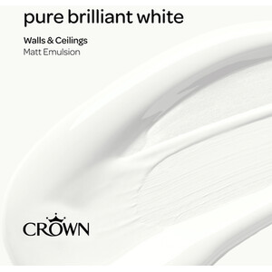 Crown Premium Matt Emulsion Pure Brilliant White 5L - Pure Brilliant White by Crown Paints