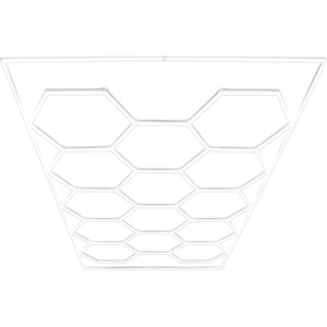 Hexagon LED Lighting and Border - White / 14 Hexagon Lights and Border by Monster Shop
