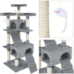 tectake Cat Tree Scratching Post Barney - Grey by tectake