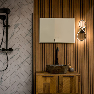 Infinity IP44 Rated Swirl Integrated LED Wall Ceiling Light - Matte Black by ValueLights