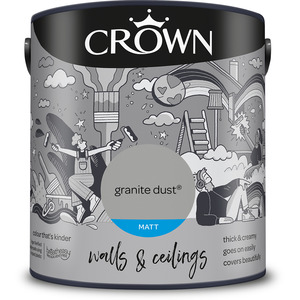 Crown Wall and Ceilings Matt Emulsion - Granite Dust by Crown Paints