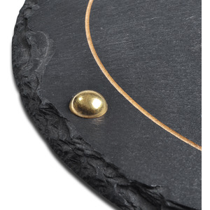 Rustic round slate number 43 by The house nameplate company