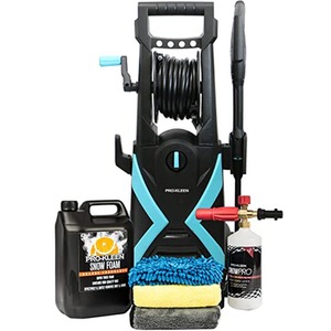 Pressure Washer Super Snow Foam 1ltr Orange and Cloths - Black