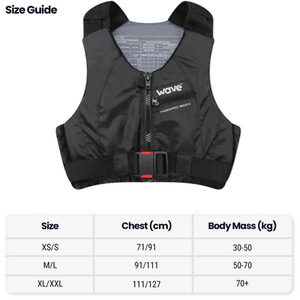Buoyancy Aid Vest - Black / 71 - 91 cm by Wave