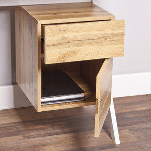 Alden Desk With Drawers - Natural