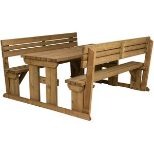 Alders Wooden Picnic Bench and Table Set by Arbor Garden Solutions