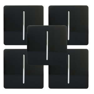 1 Gang 2 Way 10Amp Screwless Long Rocker Switch - Black / 5 by Trendiswitch