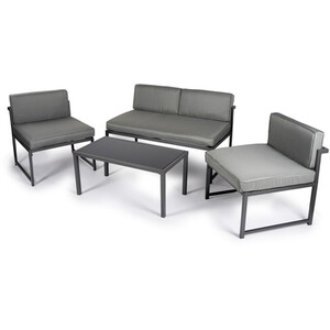 4 Piece London Lounge Set - Dark Grey