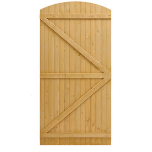 90CM Semi Braced Arch Top Wooden Garden Gate by Livingandhome