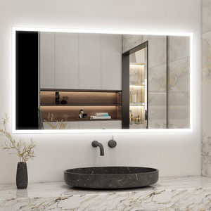 LED illuminated Bathroom Mirror Anti-fog Rectangle by AicaBathroom