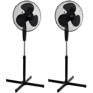 Igenix 16 Inch Pedestal Fan Pack of 2 - Black by Igenix
