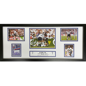 Paul Gascoigne Signed and Framed England Storyboard - White by Allstarsignings