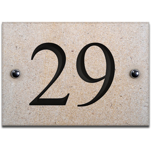 Limestone Number 29 with Infill by The House Nameplate Company