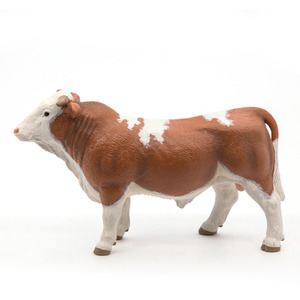 PAPO Farmyard Friends Simmental Bull Toy Figure - Brown by PAPO
