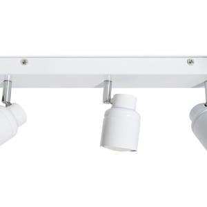Benton IP44 Bathroom 3 Way Bar Ceiling Spotlight and Warm LED Bulbs - White by ValueLights