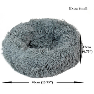 Fluffy Dog Bed in Grey - Grey / XS by Actiaspet