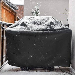 Waterproof Dustproof BBQ Grill Cover - Black / 145cm by lifeideas