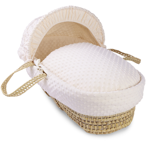 Dimple Palm Moses Basket - Grey by Clair de Lune