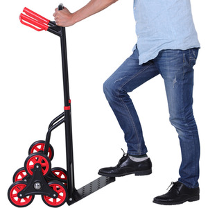 DURHAND 6 Wheels Foldable Load Cart - Black & Red by DURHAND