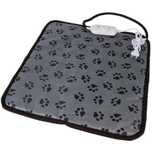 Adjustable Temperature Pet Electric Blanket - Grey / Footprints