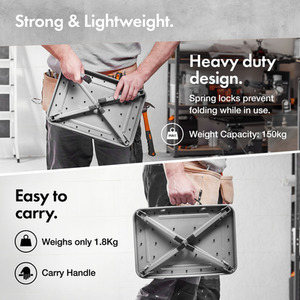 Anti Slip Feet Folding Step Stool - Grey by VonHaus