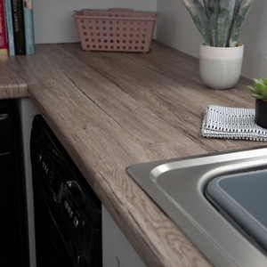 dc fix Sanremo Oak Self Adhesive Vinyl Wrap for Kitchen Doors and Worktops - Brown / A4 by d-c-fix