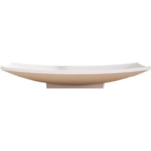 Frias Countertop Matt Stone Basin - White by Fino Stone