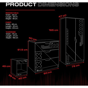 X Rocker Octane Furniture Set - Black / Red by X Rocker