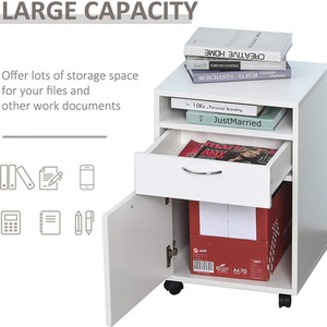 HOMCOM Filing Cabinet With Drawer by HOMCOM