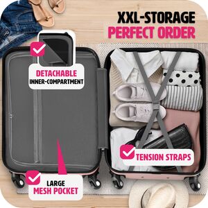 tectake Suitcase Set 4-Piece Pucci - Rose Gold by tectake