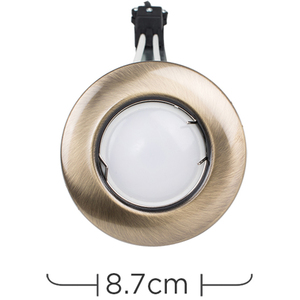10 Pack Fire Rated Gold Finish GU10 Ceiling Spotlight Downlight Fittings - Gold by ValueLights