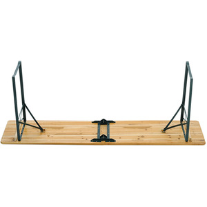 Foldable Firwood Trestle Table Bench Iron Stand Garden Camping - Light Brown / 76cm by Livingandhome