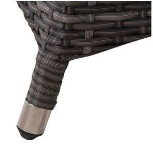 Arizona Round Rattan Patio Dining Set - Grey / 9 by Giardino