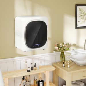 HOMCOM 4kg Vented Tumble Dryer with Disinfect Deodorize, Smart Mode - White by HOMCOM