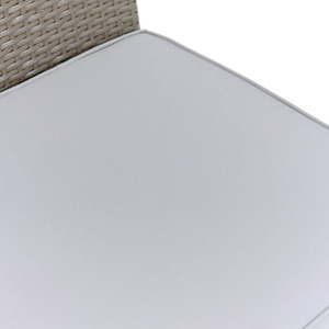 Modena L-Shape PE Rattan Dining Set with Fire Pit Table - Grey by GRS