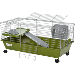 Pawhut Small Animal Cage Hutch - Green by Pawhut