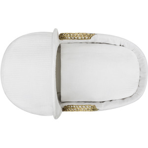 White Waffle Moses Basket with White Opal Folding Stand by Kinder Valley