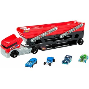 Mega Hauler Truck Transporter with 6 Expandable Levels - Red / 5 by Hot Wheels