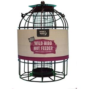 Natures Market Pack of Wild Bird Hanging Nut Feeder with Squirrel Guard - Green by Samuel Alexander