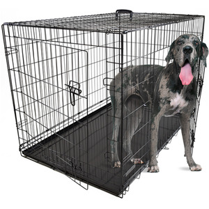 Foldable Dog Crate - Black / XXL by DogCratesPlus