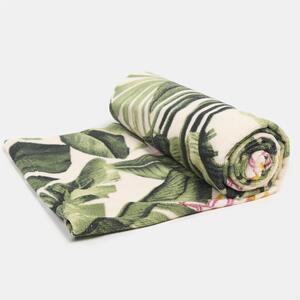Palm Leaf Beach Towel Microfibre - Charcoal by OHS