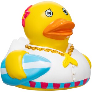 Surfer Girl Rubber Duck - Yellow