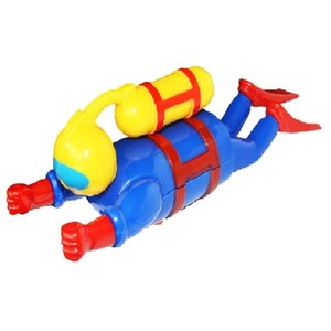 Children's Bath Time Fun Scuba Clockwork Diver - Blue